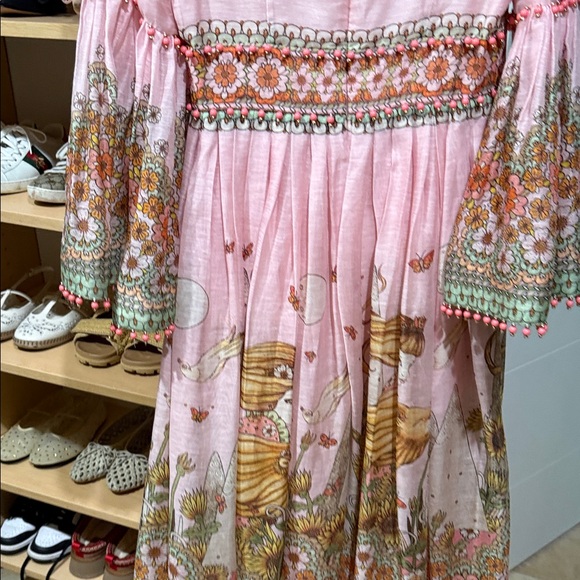 Zimmermann Kaleidoscope Bell Sleeve Gown Leo Zodiac Maxi Dress - Picture 12 of 13